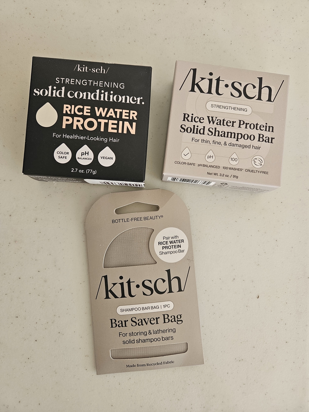 Kitsch Rice Water Protein Bar Shampoo And Conditioner
